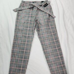 Soho apparel pink plaid pants Medium